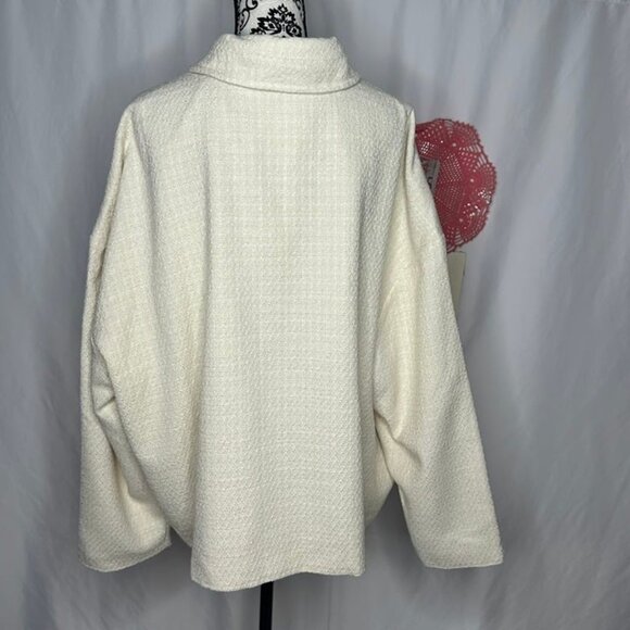 NWT Abercrombie & Fitch Off-White Tweed Jacket Size XXL - Picture 7 of 12